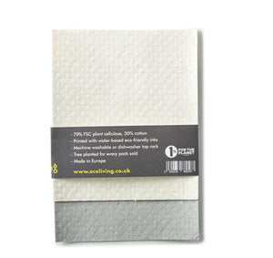 Biodegradable & Compostable Sponge Cloths - Elements Print - Green Coco