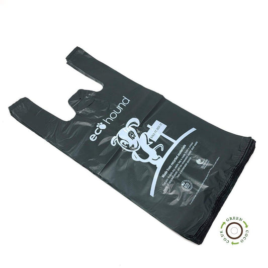 Ecohound 2000 MEGA DEAL Large Dog Poop Bags with Handles & Hanging Tab - Green Coco