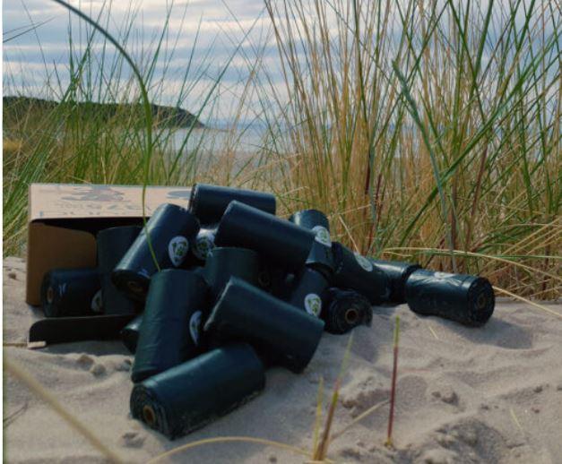 Ecohound 240 Small Eco-Friendly Dog Poop Bags with Handles - Green Coco