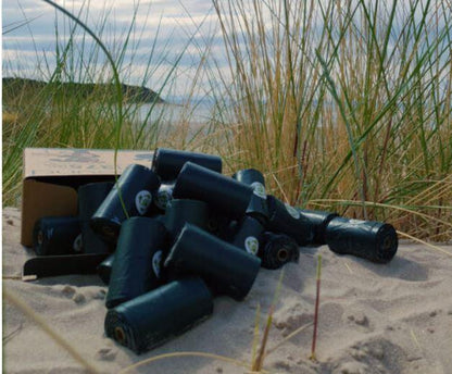 Ecohound 240 Small Eco-Friendly Dog Poop Bags with Handles - Green Coco