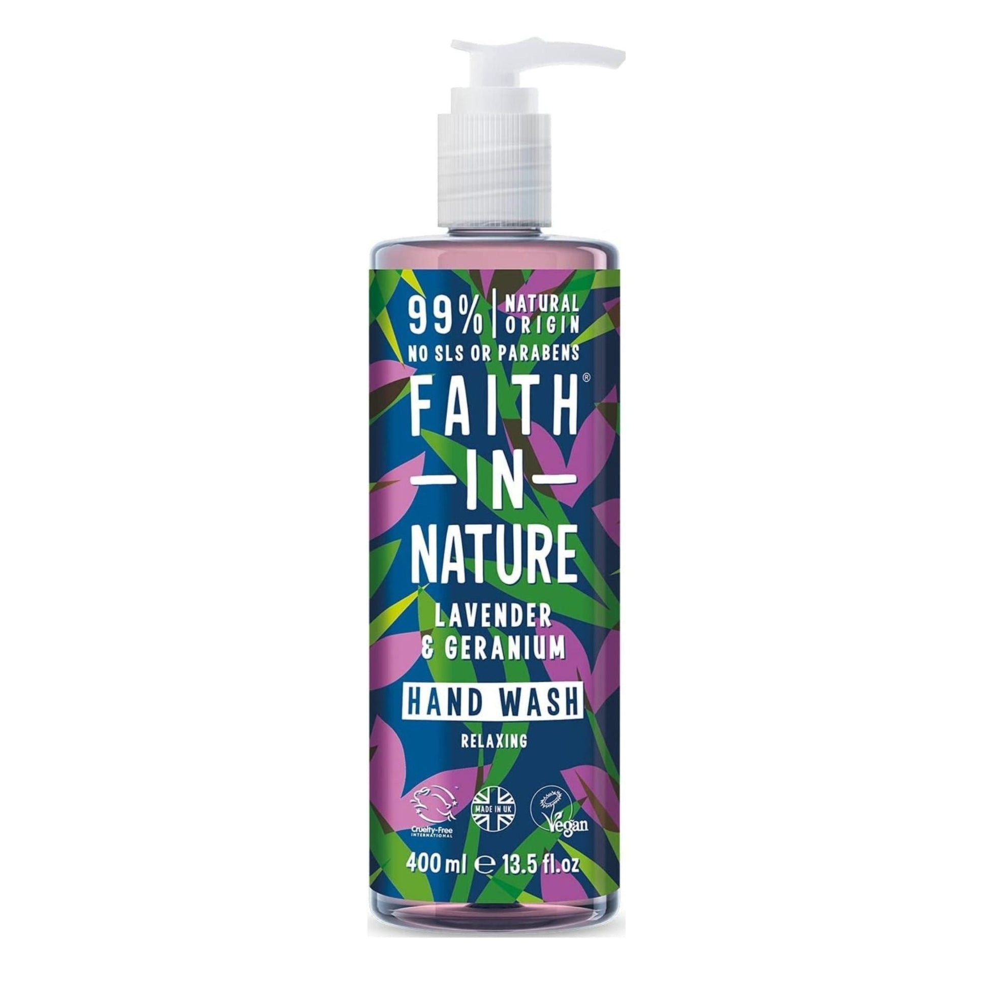 Faith In Nature Lavender & Geranium Hand Wash - 400 ml - Green Coco