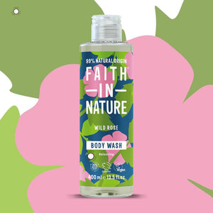 Faith In Nature Wild Rose Body Wash - 400 ml - Green Coco