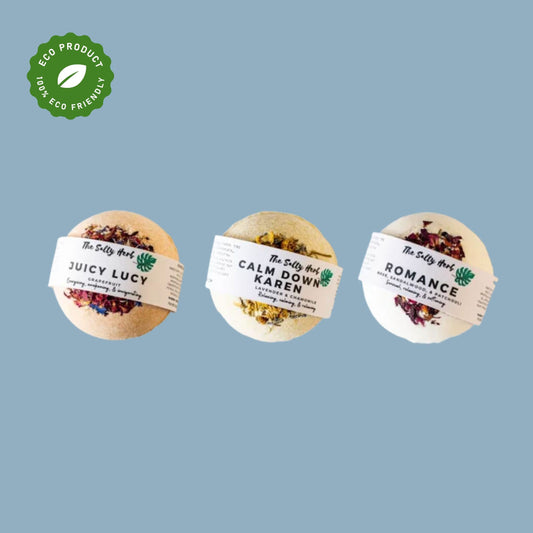 Natural Salt Bath Bombs - 3 Bombs Set - Green Coco