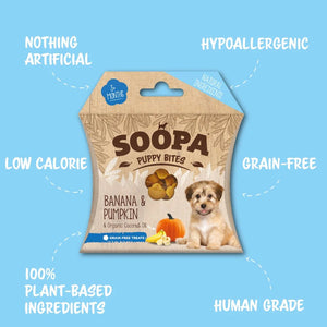 Soopa Puppy Healthy Bites - Banana & Pumpkin - Green Coco