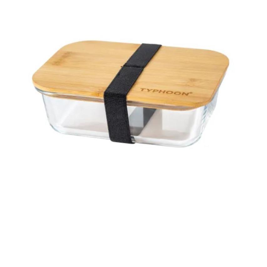 Typhoon Reusable Glass Lunch Box and Storage Box - 1040 ml - Green Coco